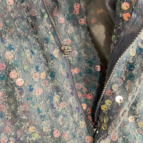 Dance&Marvel Sparkly Two Tone Metallic Sequins Jeans - Picture 6 of 6